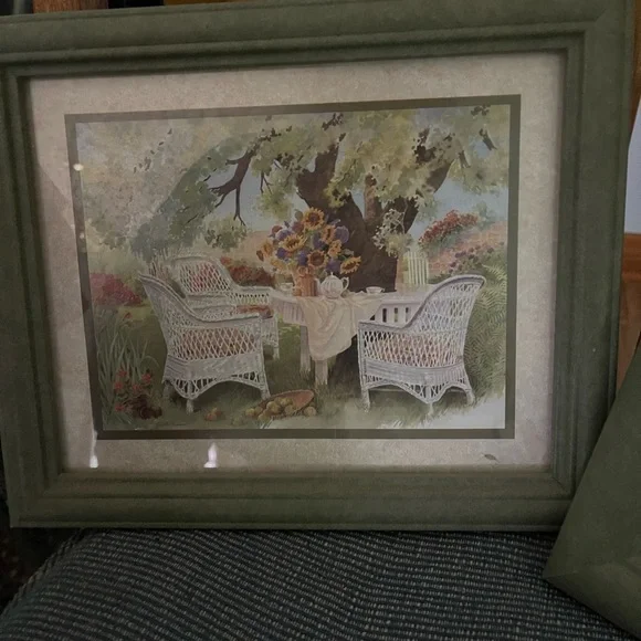 Framed Garden Scene Art Print - Picture 2 of 2